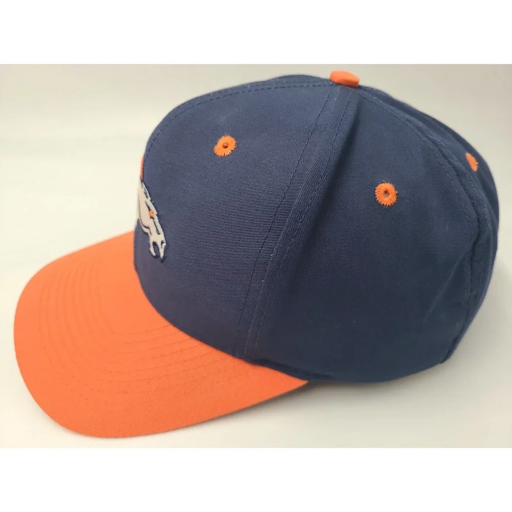 Vintage Denver Broncos Logo Athletic Snapback Hat Cap NFL‎ Football Blue Orange